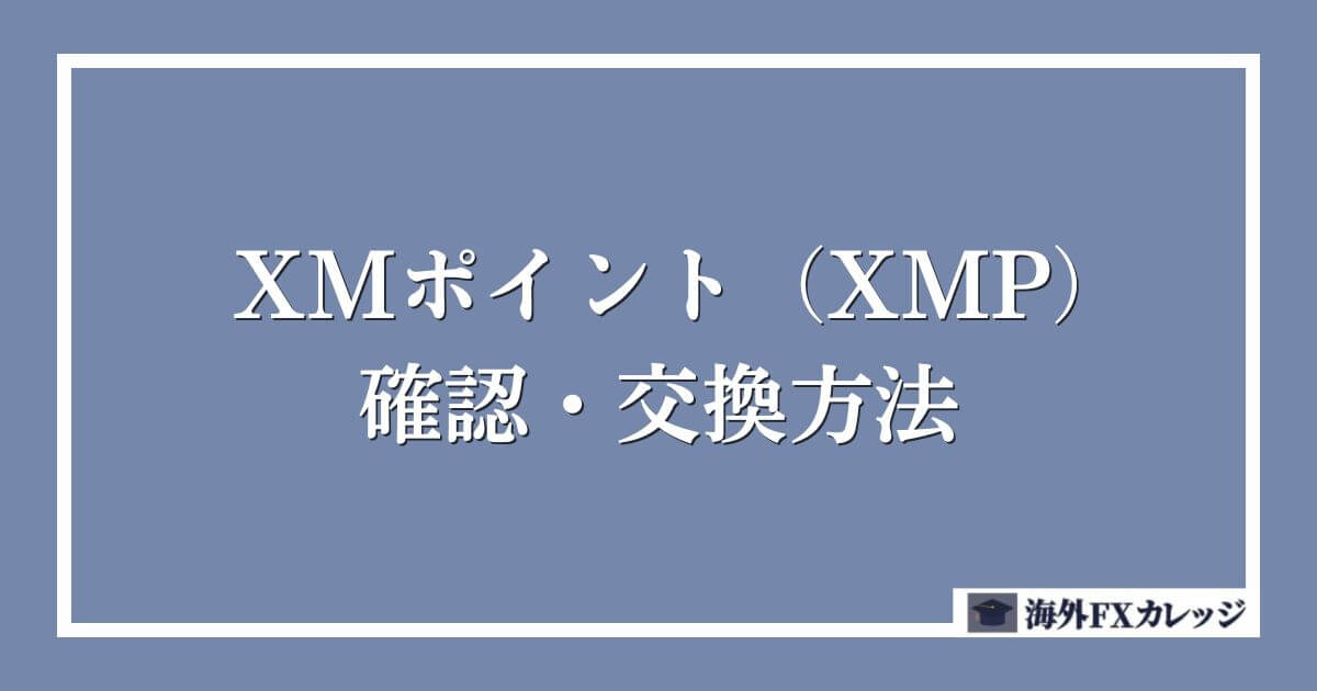 XMポイント（XMP)の確認・交換方法