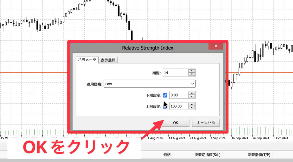 RSIパラメーターの設定