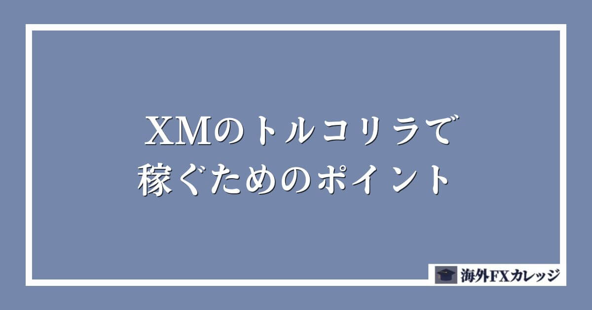 XMのトルコリラで稼ぐためのポイント